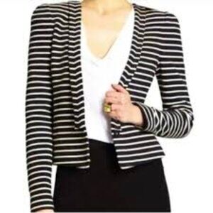 NWT BCBGMAXAZRIA Hendrix Striped Blazer Jacket - Black & White - XS